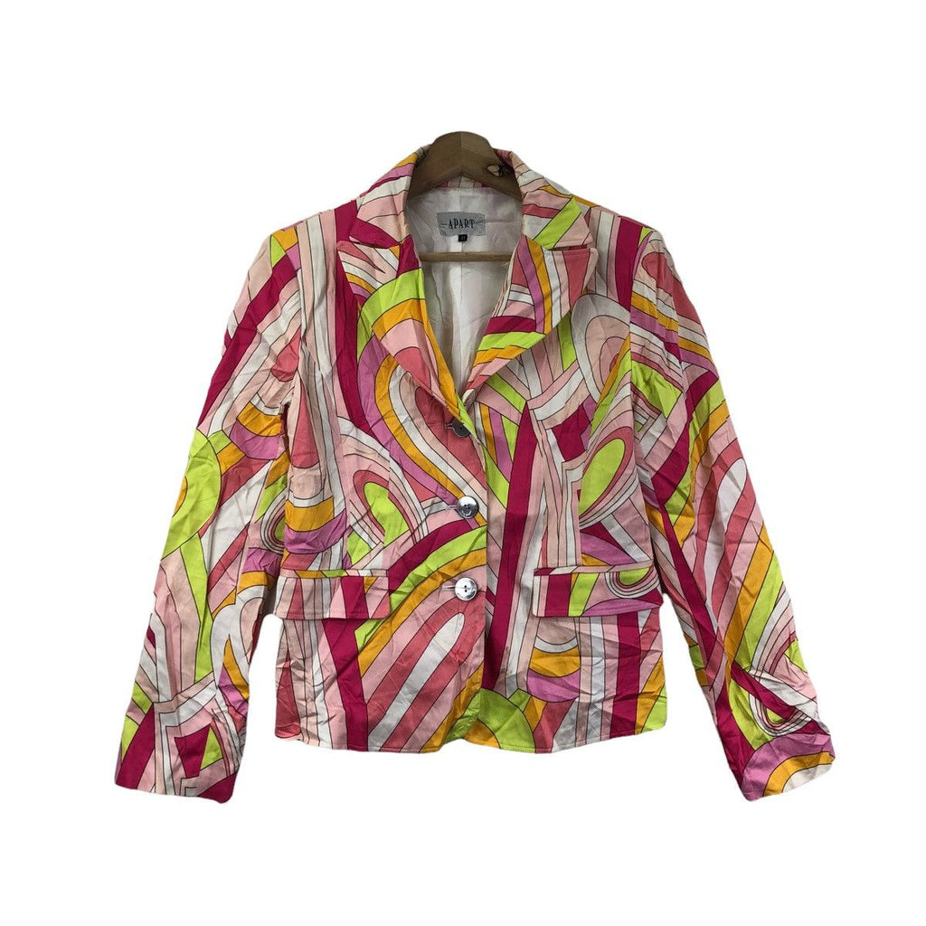 Vintage APART PARIS ABSTRACT Art Design Full Print Jacket Blazer Coat Made In Italy