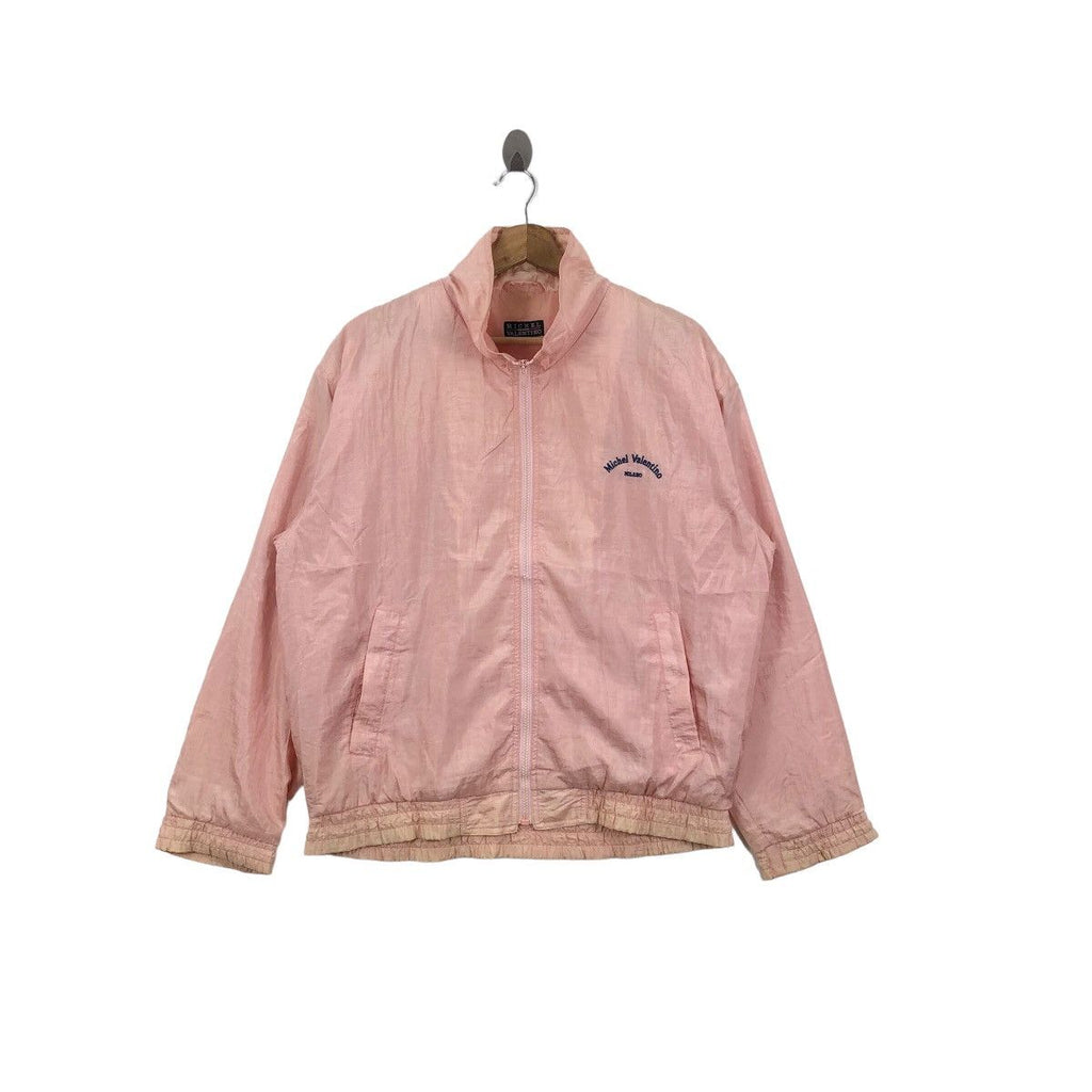 Vintage MICHEL VALENTINO ITALY Peach Jacket Coach Windbreaker