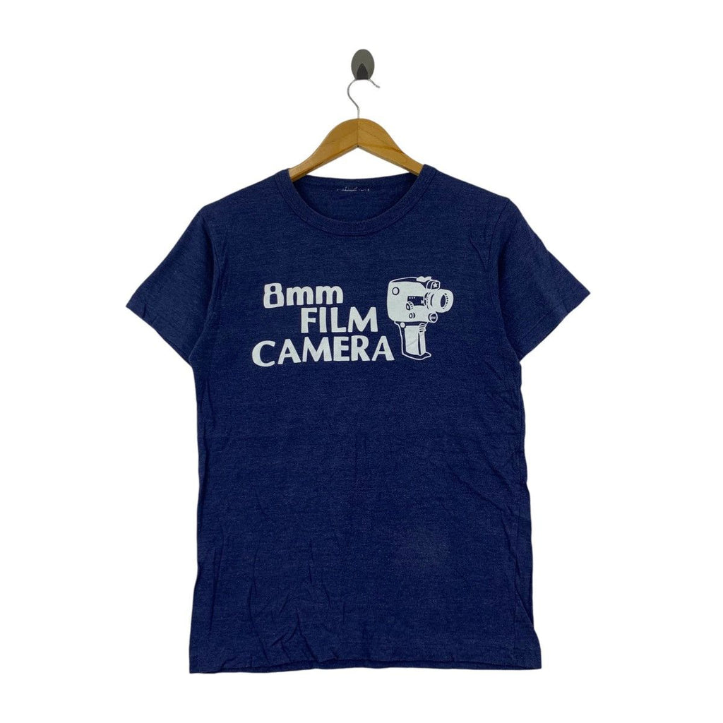 Vintage SUPER 8 FILM CAMERA Kodak Motion Picture Tee Shirt Top Promo Ads Movie