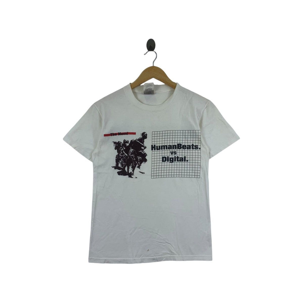Vintage HUMANBEATS VS DIGITAL Cooltempo Productions Tee Shirt Top The Mossi Tehcno Music
