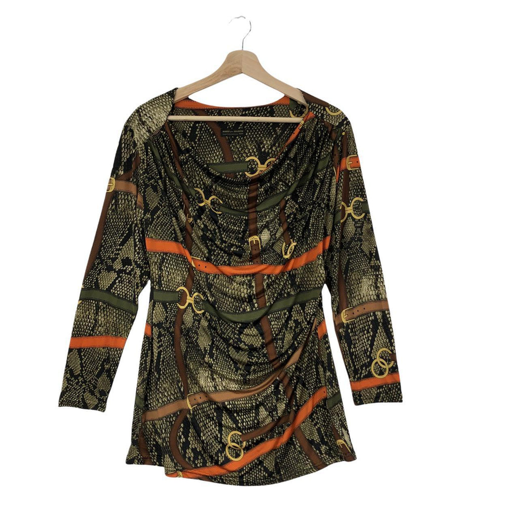 Vtg ROMEO Pour JULIETTE PARIS Monogram Zucca Blouse Top Dress Shirt