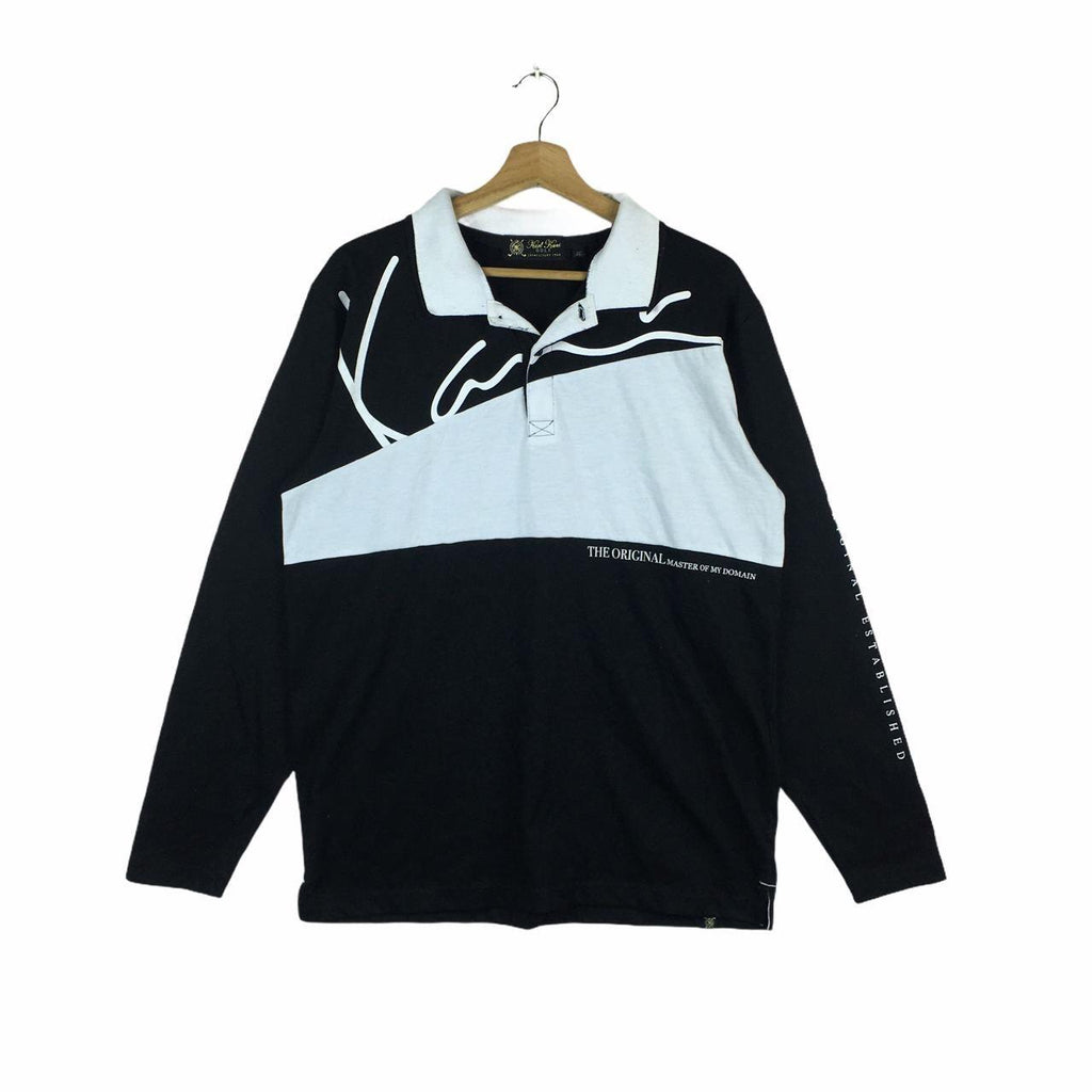 Vtg KARL KANI GOLF Hip Hop Rap Long Sleeve Polo Tee Shirt