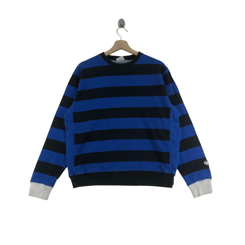 Vintage G1950 ANTONY INC Made In Japan Reverse Weave Sweatshirt Striped Pullover Jumper Sweater