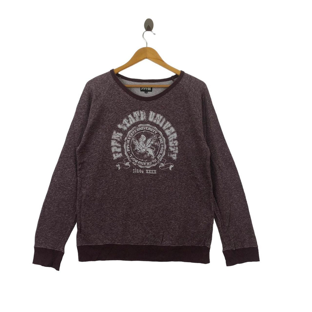 Vintage PPFM STATE UNIVERSITY Rebel Punk Sweatshirt Sweater Pullover Jumper