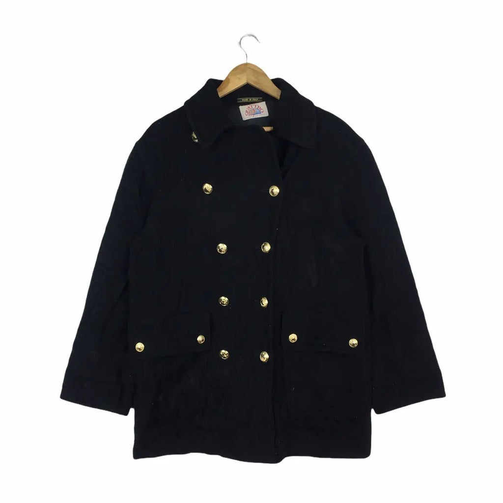 Vintage QUATTRO PIU Made In Italy Double Breasted Peacoat Jacket Blazer Sport Coat Suit