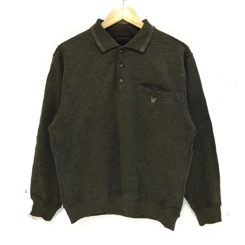 Vintage LYLE & SCOTT COLLECTION Collar Sweatshirt Pocket Jumper Casual Wear Sweater