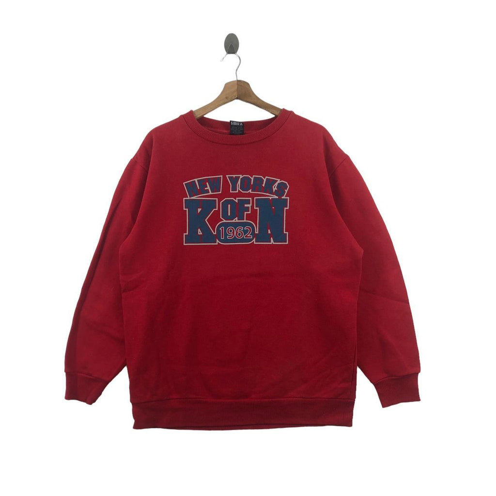 Vintage NEW YORK MONTANA K Of N Every Team Sweatshirt Pullover Sweater Jumper