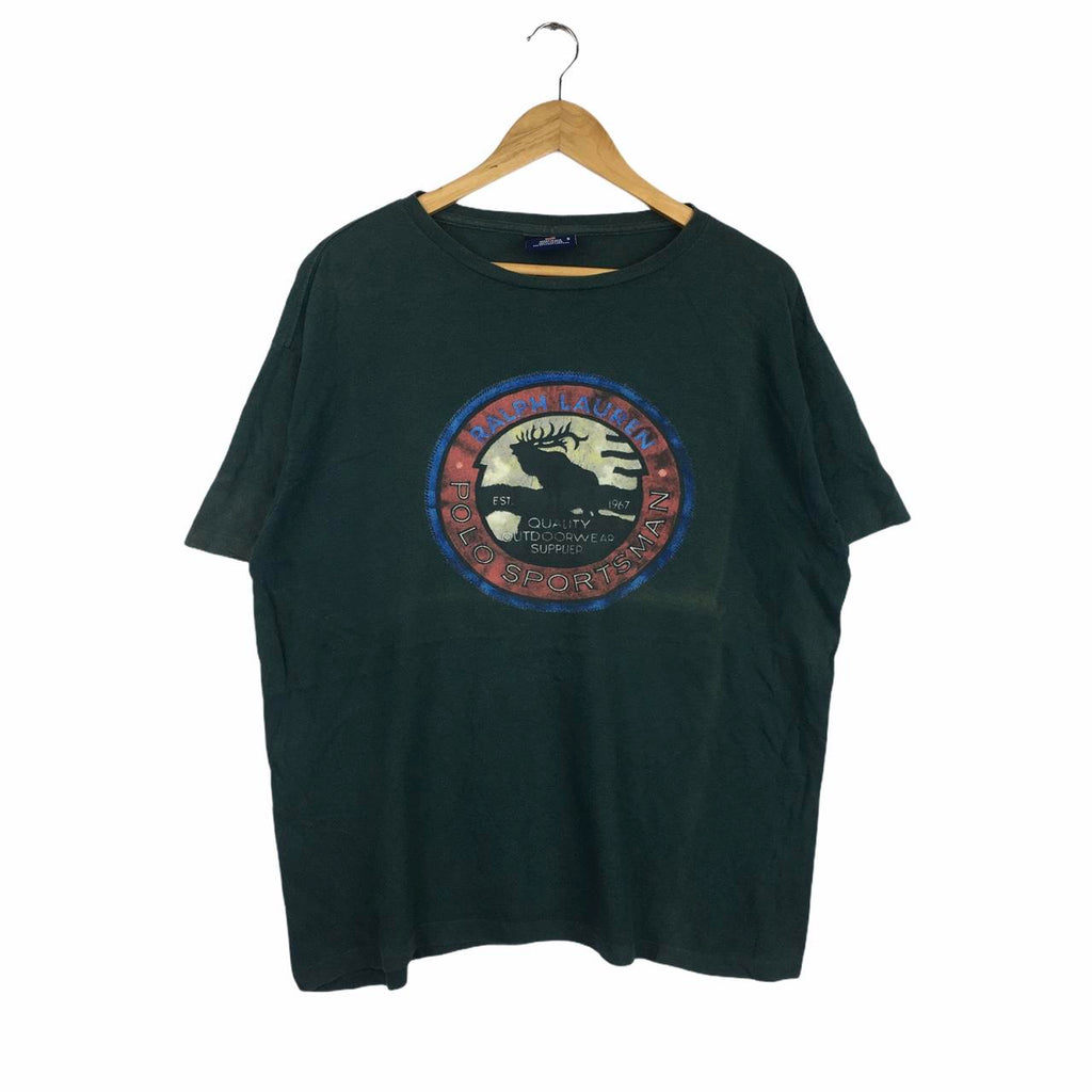 Vtg 80’ POLO SPORTSMAN OUTDOOR Deer Hunting Ralph Lauren Tee Shirt Country Bear Stadium