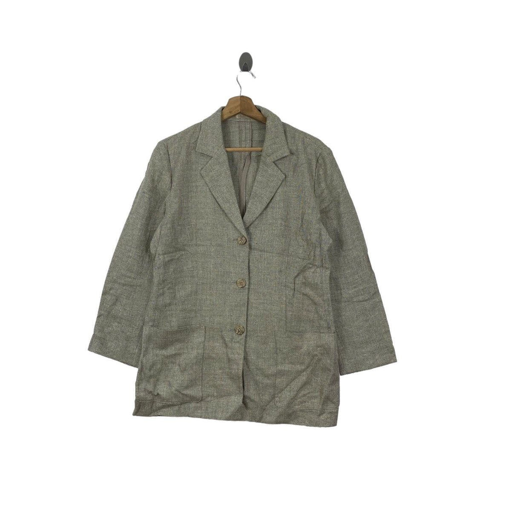 Vintage 90’ BURBERRY LONDON Herringbone 2 Button Blazer Sport Coat Suit