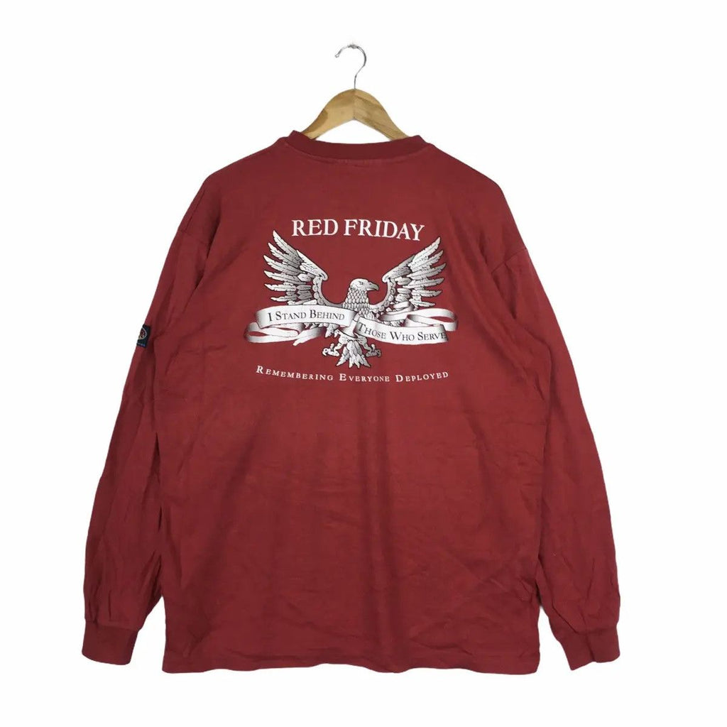 Vintage RASCO FR Flame Resistant Red Friday Tee Shirt Top Bull Dog Sweater Sweatshirt Pullover