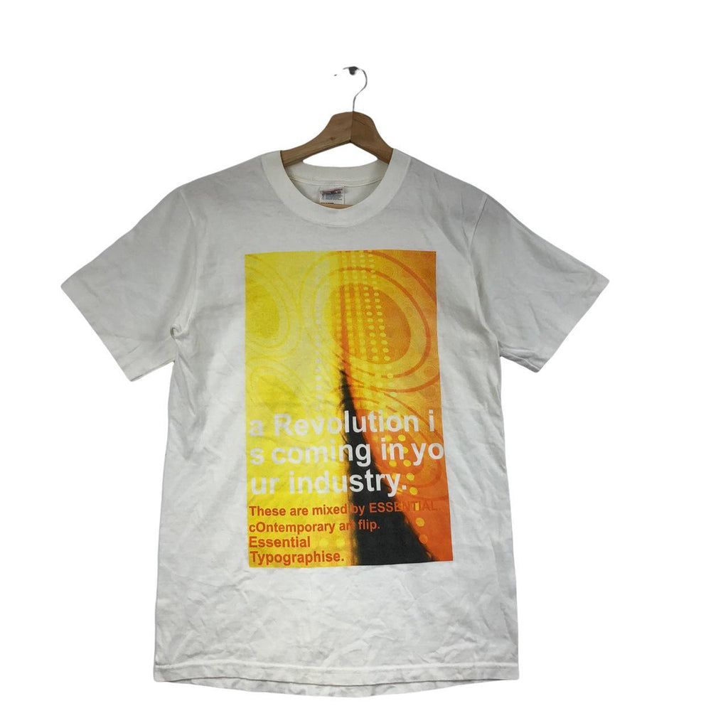 Vtg ESSENTIAL TYPOGRAPHISE ART Japan Tokyo Tee Shirt Big Logo Anvil