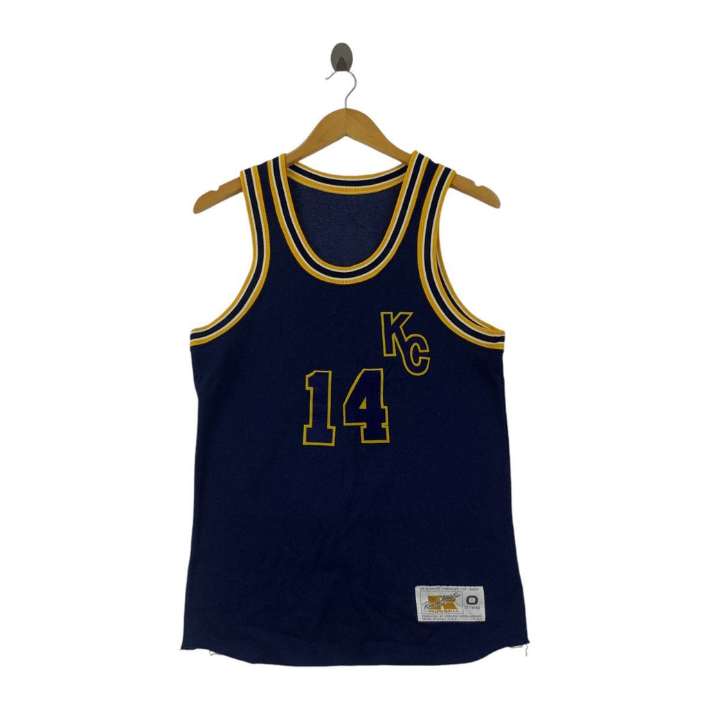 Vintage NBA KANSAS CITY Roos Basketball Jersey Tank Top Tee Shirt Russell Athletic