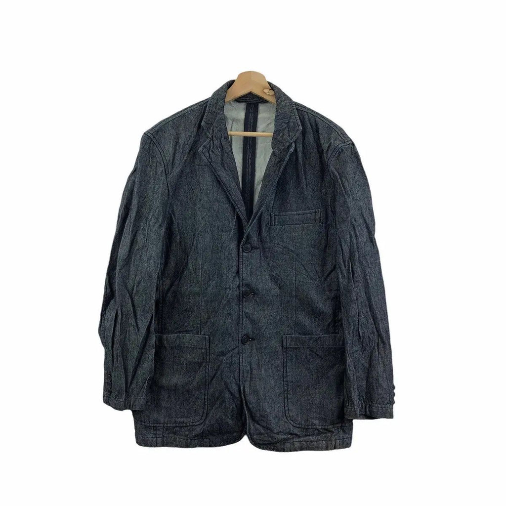 Vintage ZIPPO BRADFORD USA 3 Button Denim Jeans Cotton Blazer Sport Coat Western