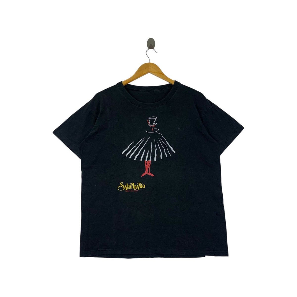 Vintage 90’ SALTIMBANCO CIRQUE DU SOLEIL Circus Tee Shirt Top Play Theatre Art