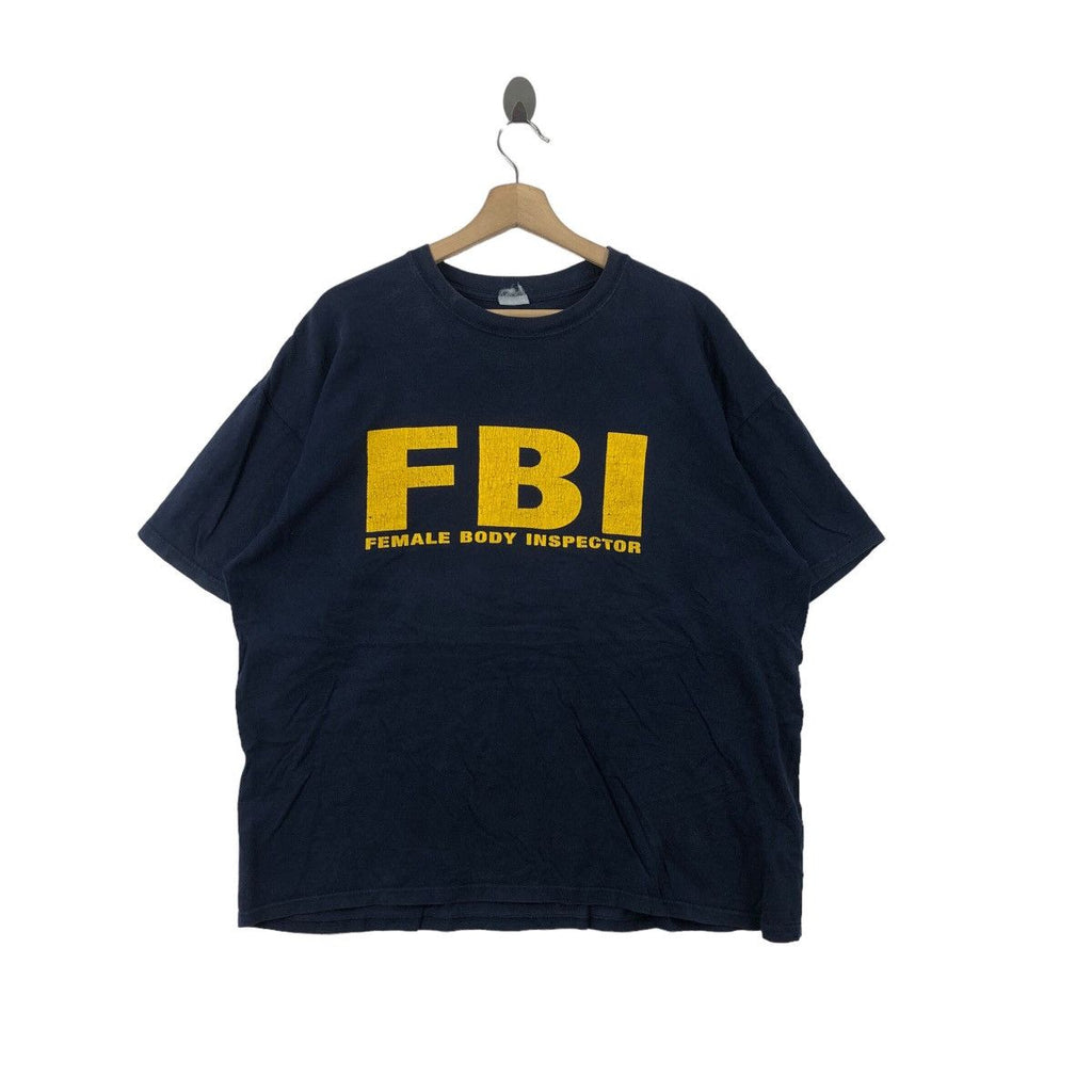 Vintage 90’ FBI FEMALE BODY INSPECTOR Punk Tee Shirt Pun Parody