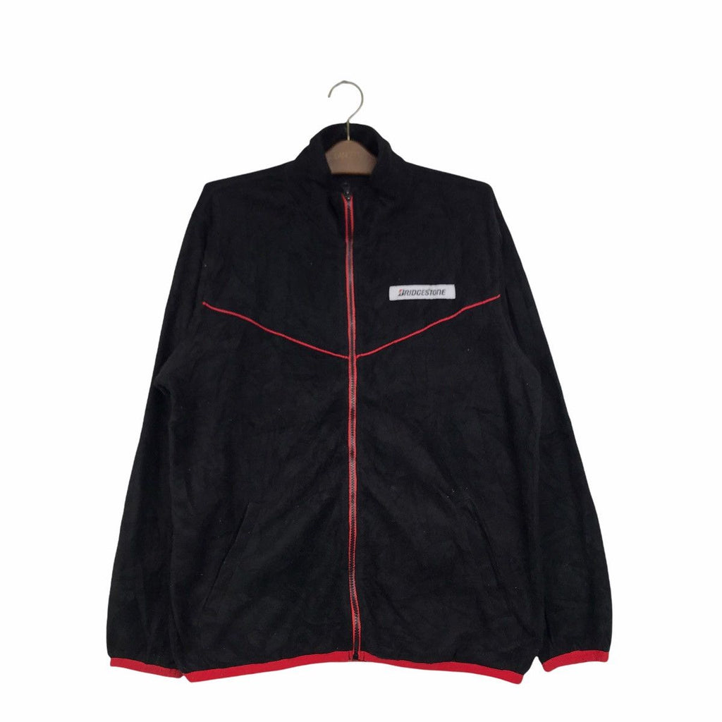 Vintage BRIDGESTONE RACING TEAM Rally Formula 1 Fleece Jacket Zipper Sweater