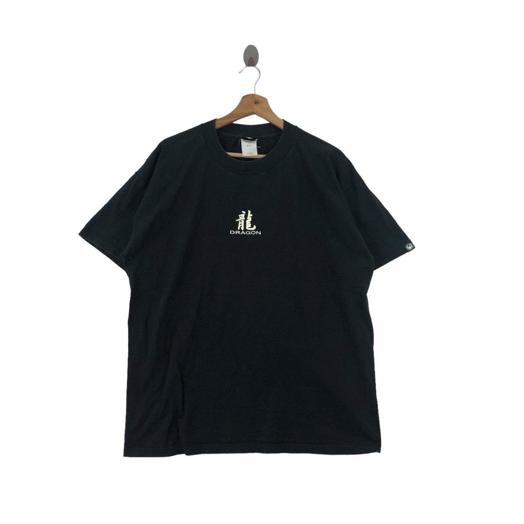 Vintage DRAGON SKATEBOARD HIP HOP Center Logo Tee Shirt Racing Team