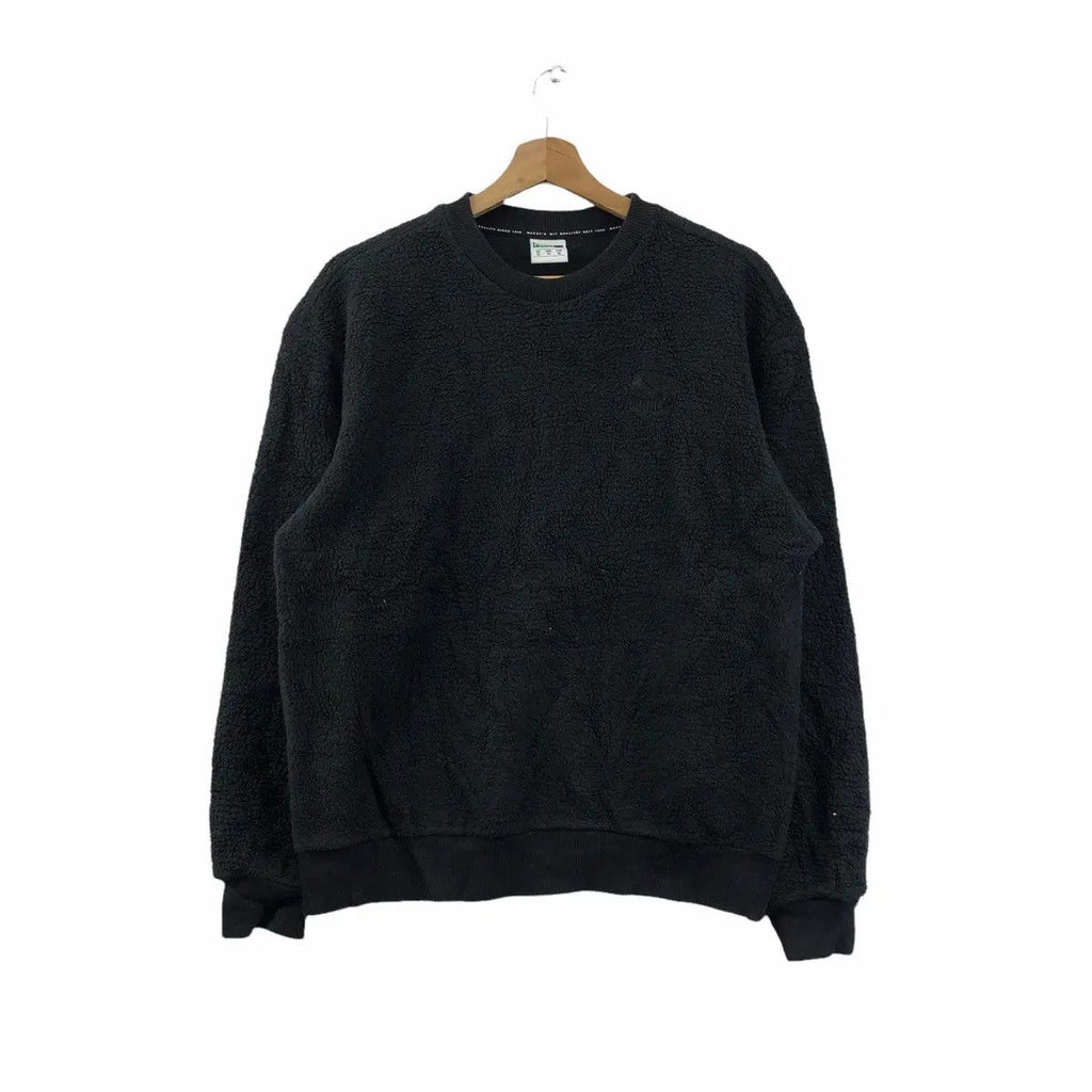 Vintage PUMA MACHT ‘S Black Minimalist Design Sweatshirt Pullover Jumper Sweater