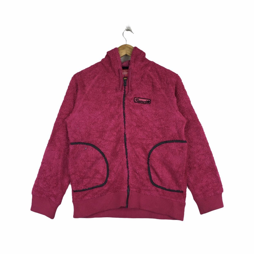 KISSMARK JAPAN Deep Pile Sherpa Pink Fleece Jacket Windbreaker Zipper Outdoor
