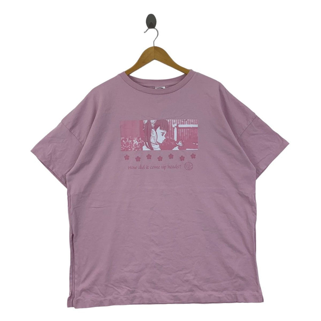 DEMON SLAYER x GU Kanao Tsuyuri Anime Tee Shirt Top Kimetsu No Yaiba