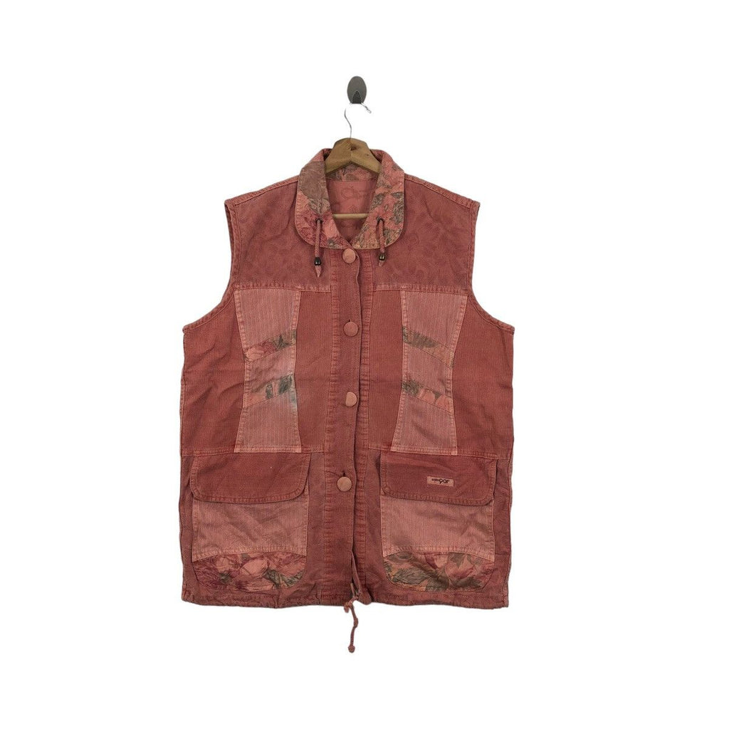 Vtg ELVES QOI IMMANUEL Boro Natural Distress Outdoor Vest Fishing Camping