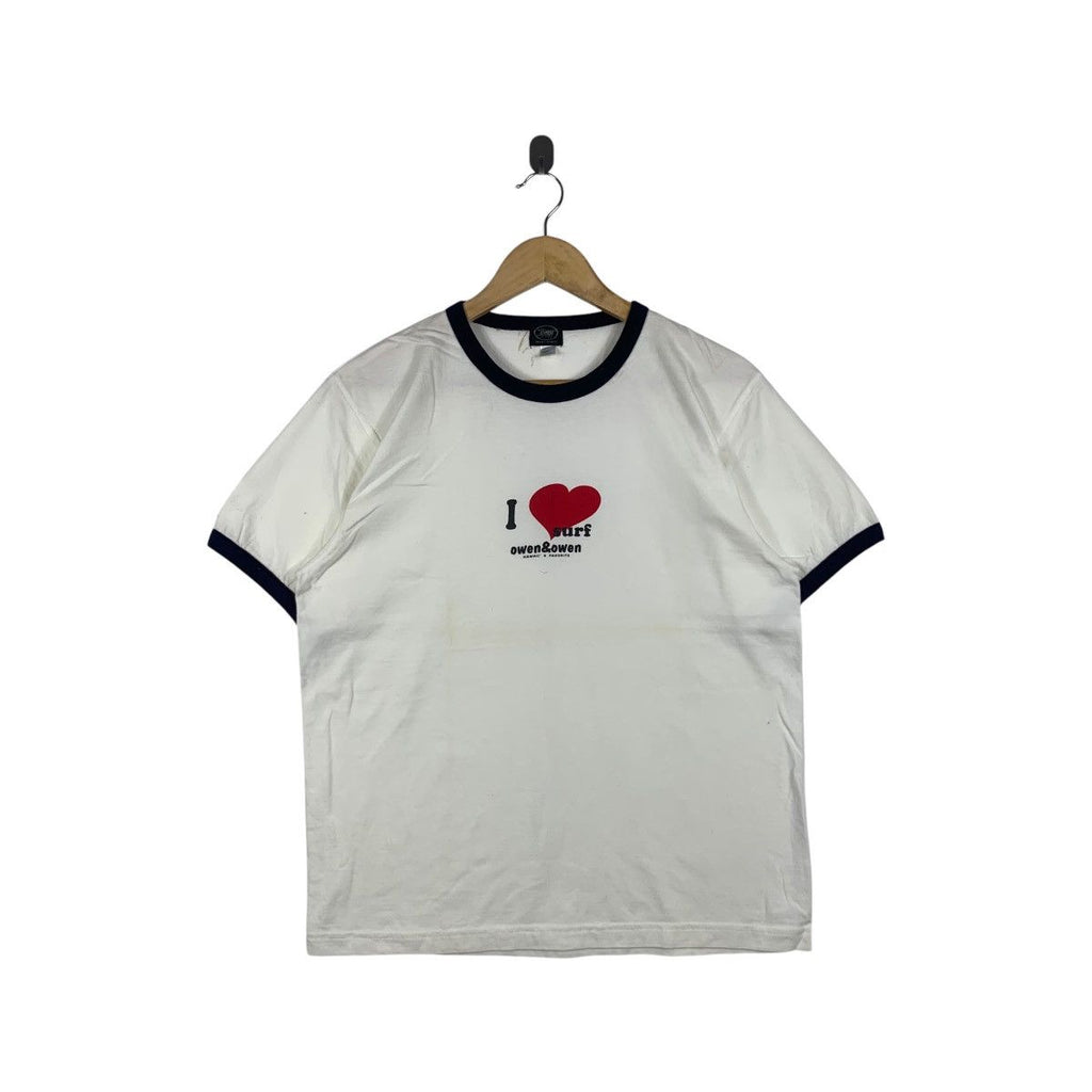 Vintage OWEN ON OWEN Hawaii Favourite Surf Ringer Tee Shirt Top Love
