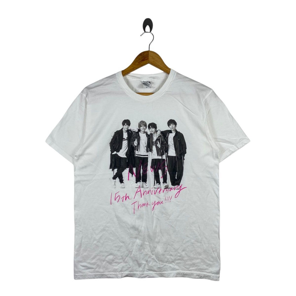 NEWS JAPAN BOY BAND 15th Anniversary Concert Idol Tee Shirt Top Promo Tour Oricorn