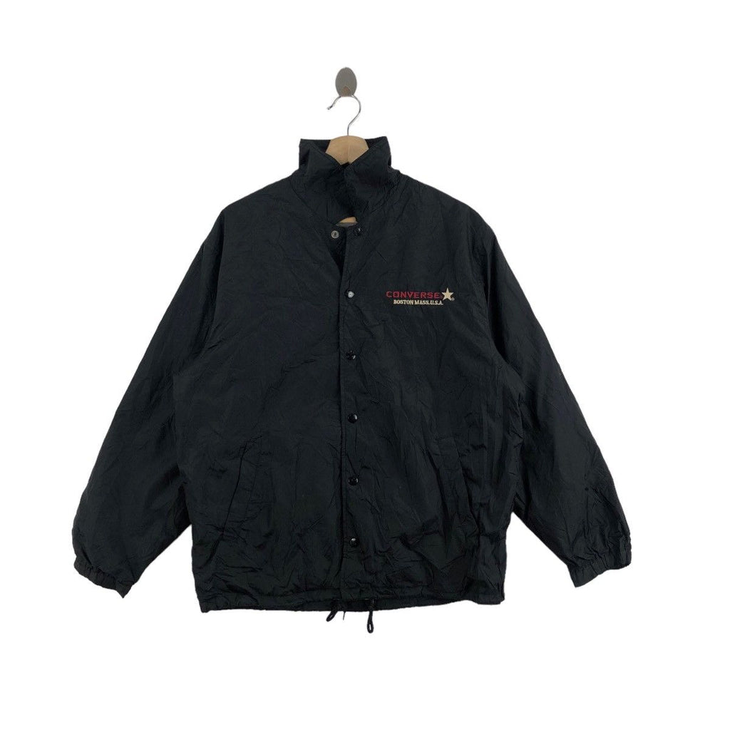 Vtg CONVERSE BOSTON ALL STARS Snap Button Coach Jacket Windbreaker