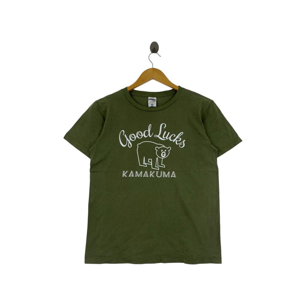 GOOD LUCKS KAMAKUMA Line Character Cartoon Tee Shirt Top Japanese Manga