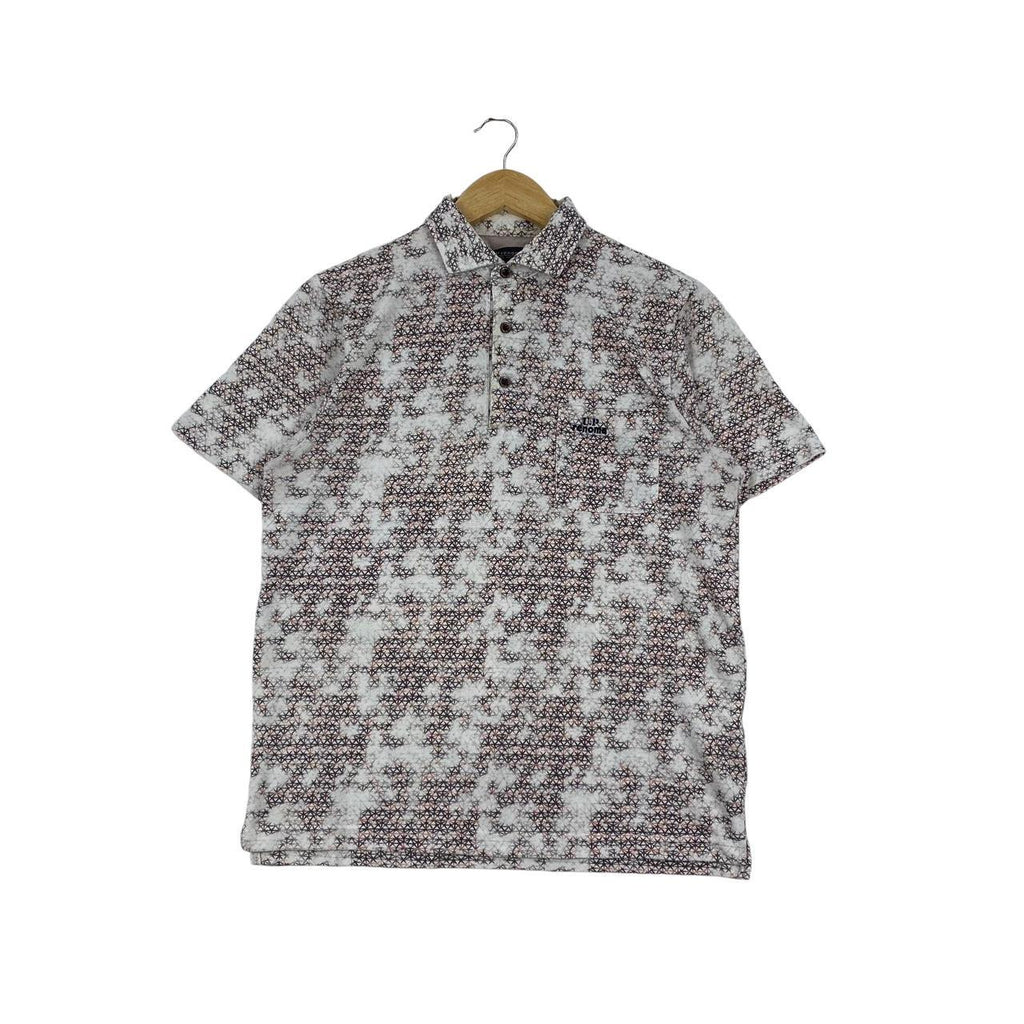 Vintage UP RENOMA PARIS Digital Camo Polo Tee Shirt Top Uniforme Prestige Collection
