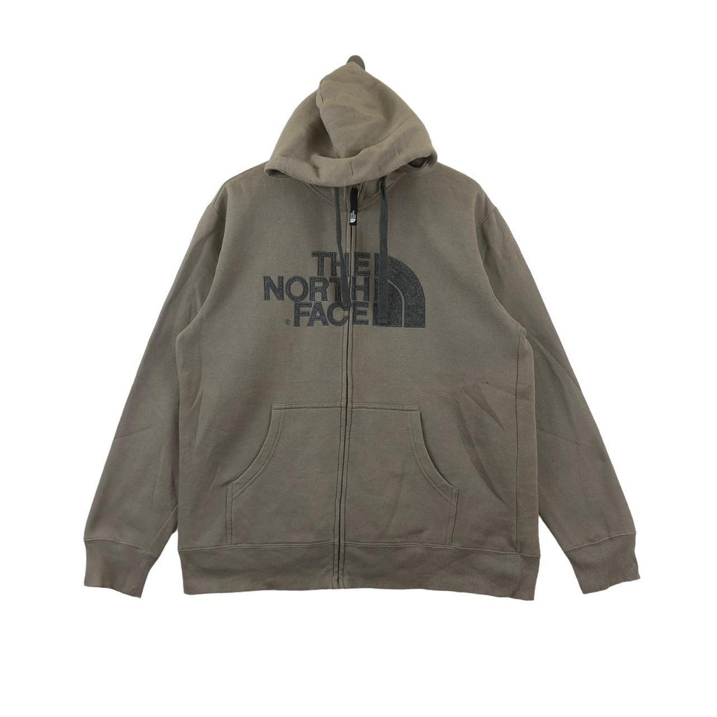Vintage THE NORTH FACE Embroidered Logo Zipper Hoodie Sweatshirt Sweater Jumper