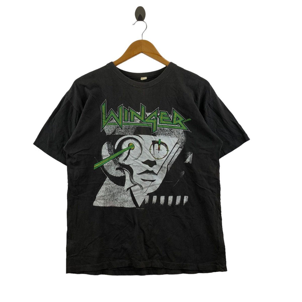 Vintage 1989 WINGER BAND Too Tuff To Tame Japan Tour Tee Shirt Rock Metal