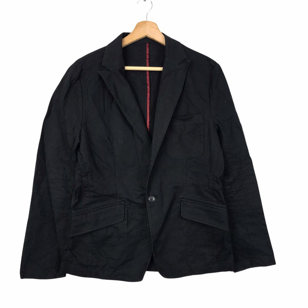 Vintage TAKEO KIKUCHI JAPAN Designer 1 Button Cotton Blazer Coat Suit Cardigan