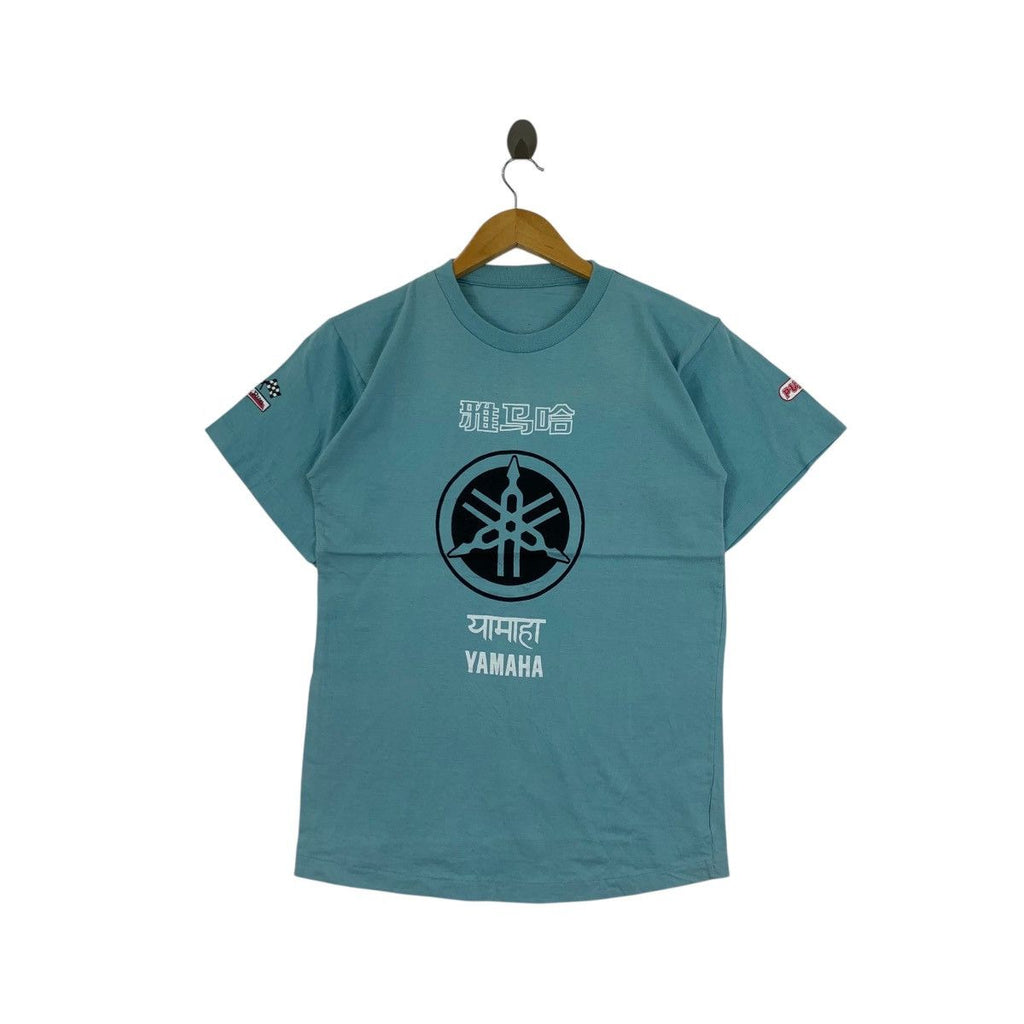 Vintage YAMAHA MOTORCYCLE PUFFY Scooter Tee Shirt Top Japan Promo Ads