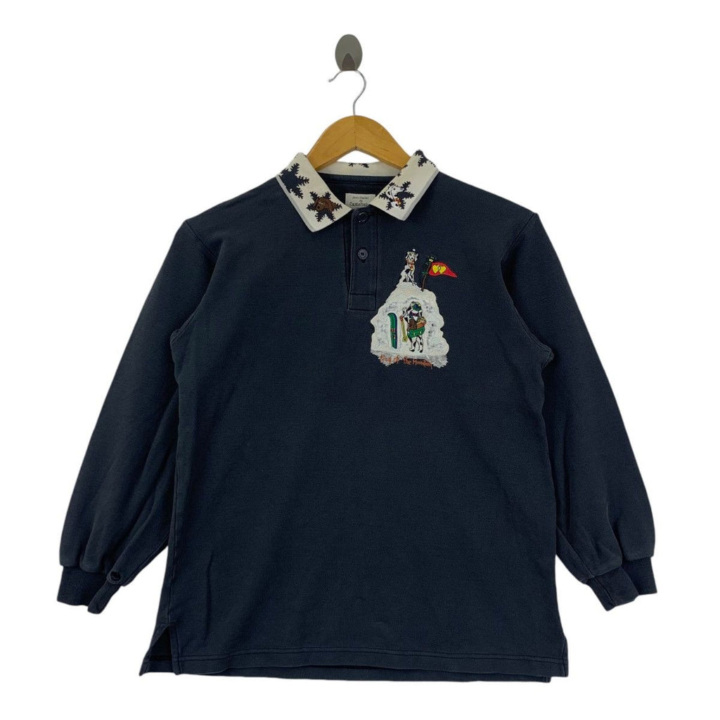 Vintage JC CASTELBAJAC King Of Mountains Polo Tee Shirt Top Camping Hiking