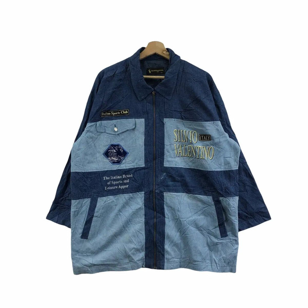 Vintage SILVIO VALENTINO ITALY Collection Parka Jacket Trench Italian Sports Club