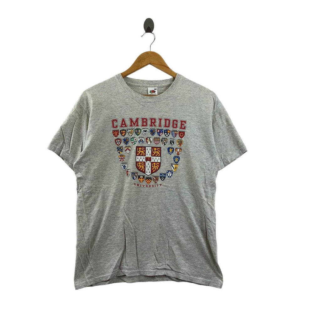 Vintage CAMBRIDGE UNIVERSITY COLLEGE Logo Tee Shirt Collegiate