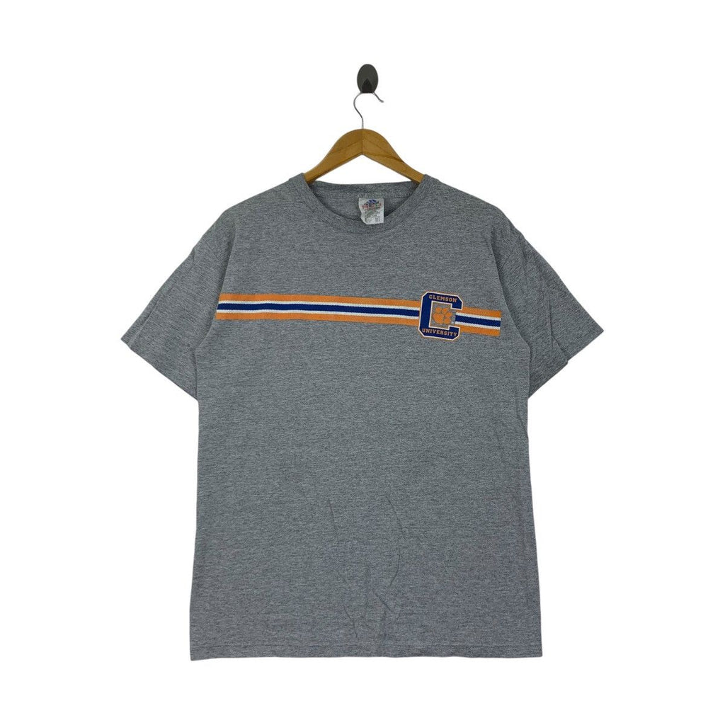 Vintage 90’ ADIDAS CLEMSON UNIVERSITY Soccer Tee Shirt Top Tigers Teams Collegiate