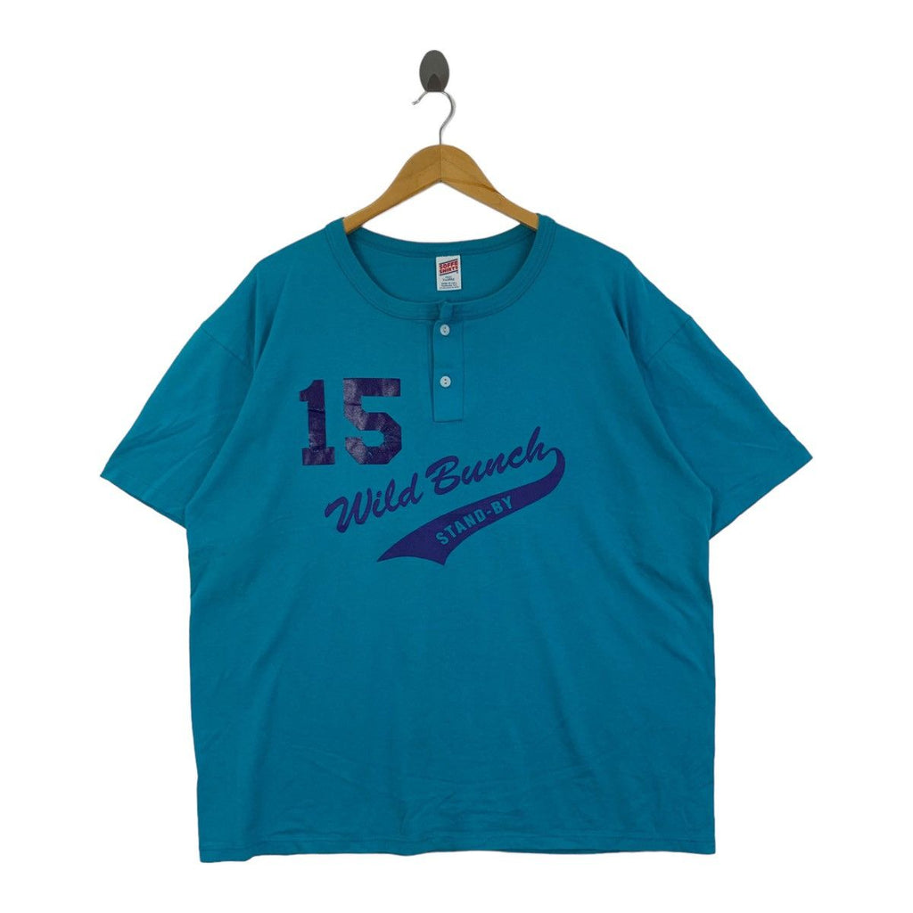 Vintage 90’ WILD BUNCH Stand By Personnel 15 Tee Shirt Top Henley Beach Summer Vacation