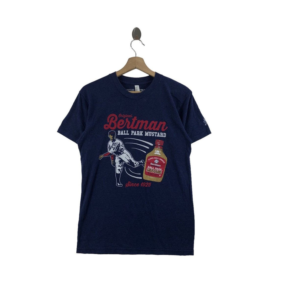 BERTMAN BALL PARK MUSTARD Cleveland Tee Shirt Baseball League