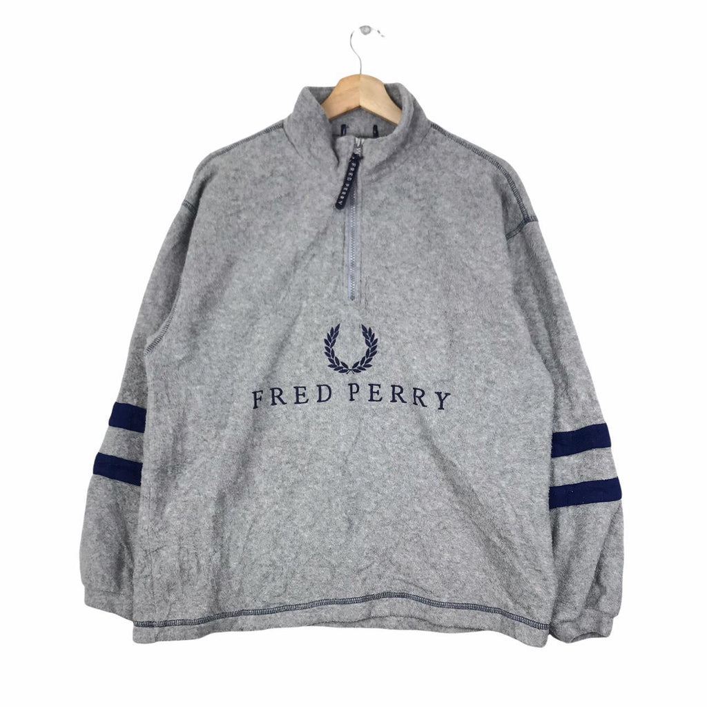 Vtg FRED PERRY Center Logo Tennin Windbreaker Jacket Sweater Laurel Wreath