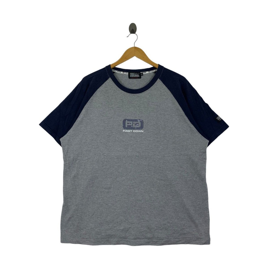 Vintage FIRST DOWN USA Box Logo Outdoor Tee Shirt Top Streetwear National Park