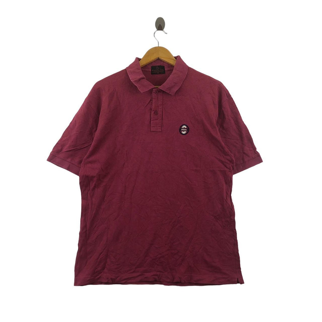 Vintage 90’ SANTA FE Made In Japan Embossed Polo Tee Shirt Logo Top