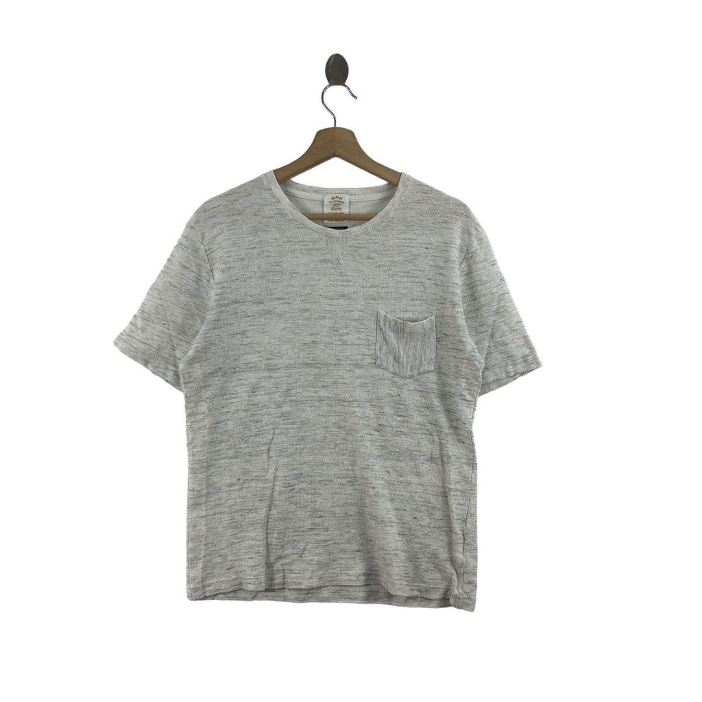 Vintage SHIPS JET BLUE Flanders Linen Tee Shirt Top Made In Japan