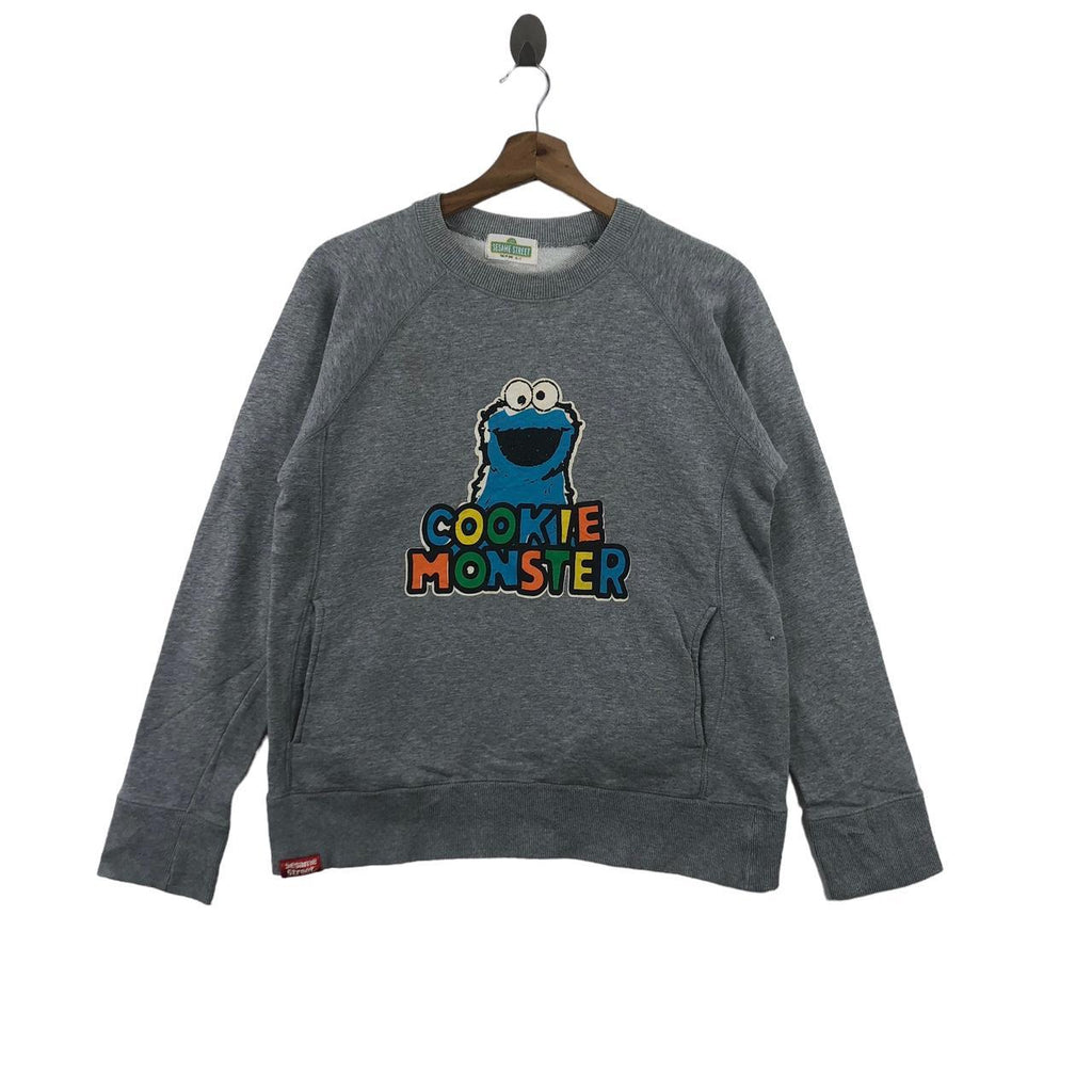 Vintage SESAME STREET Cookies Monster Sweatshirt Pullover Sweater Jumper