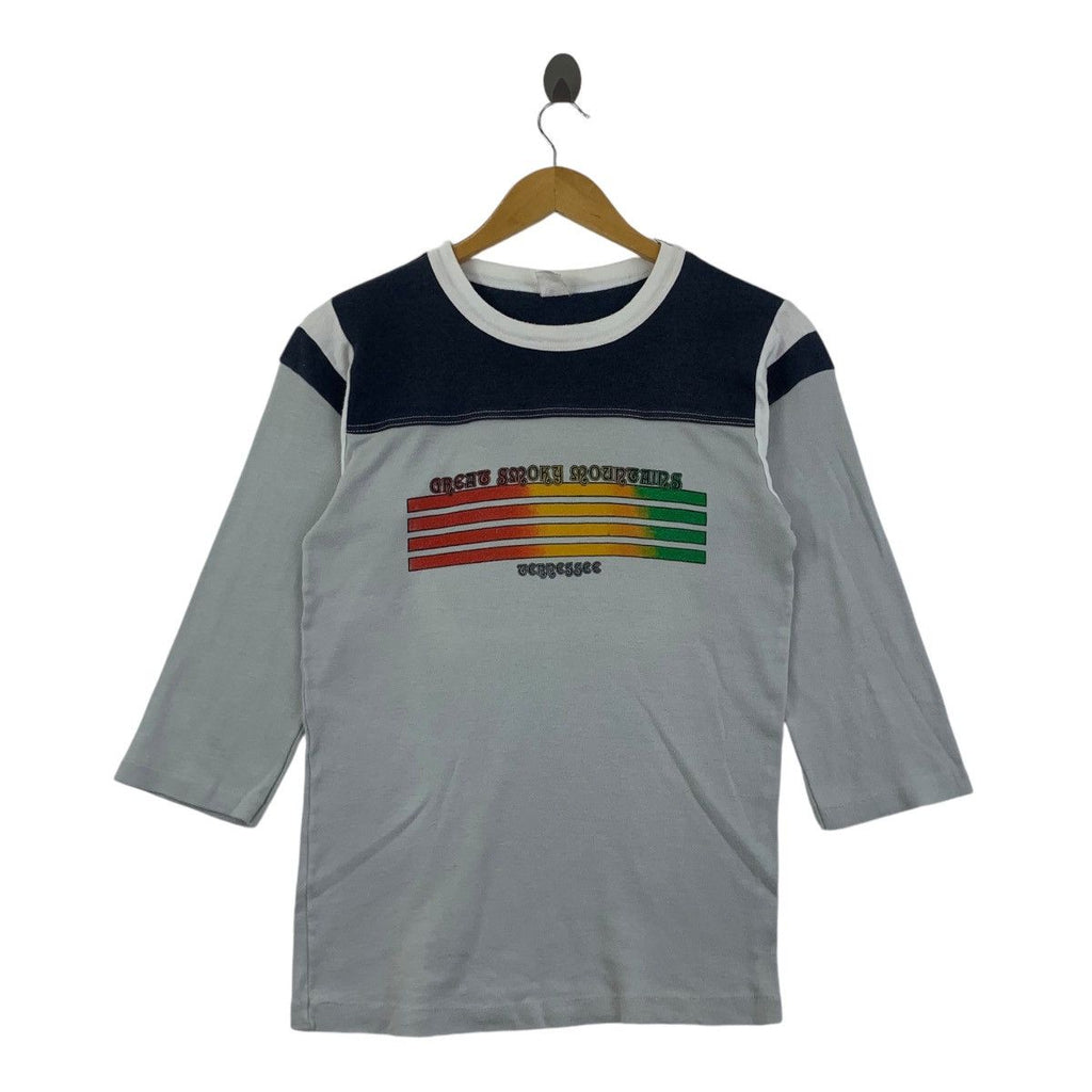 Vintage 80’ TENNESSEE GREAT SMOKY MOUNTAIN Tee Shirt Top 3 Quarter