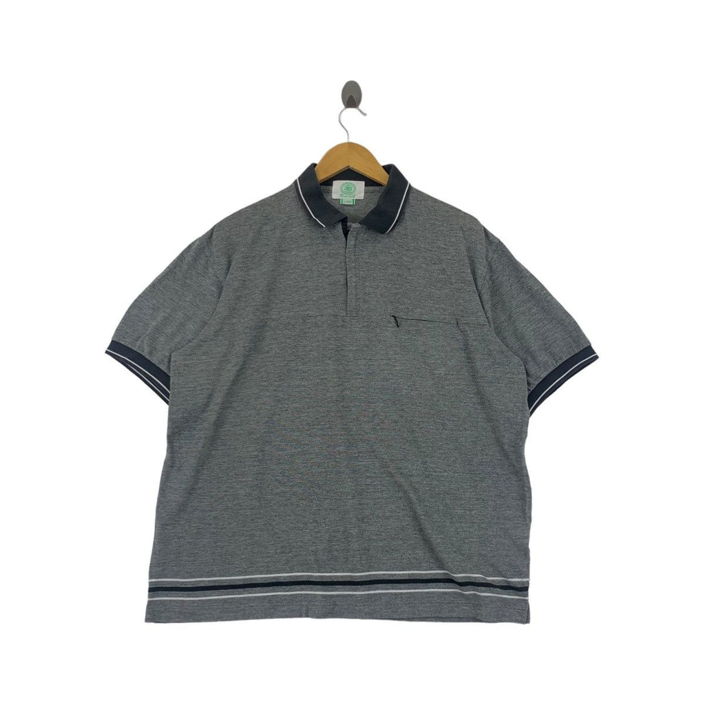 Vintage J.PRESS NEW HAVEN Golf Club Polo Tee Shirt Top Zipper Pocket