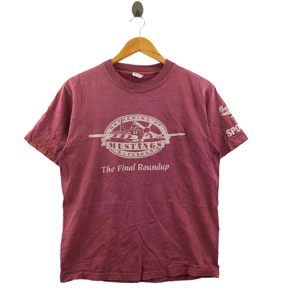Vintage BUZZ RICKSON MUSTANGS USAF Air Force Tee Shirt Final Roundup Toyo Enterprise