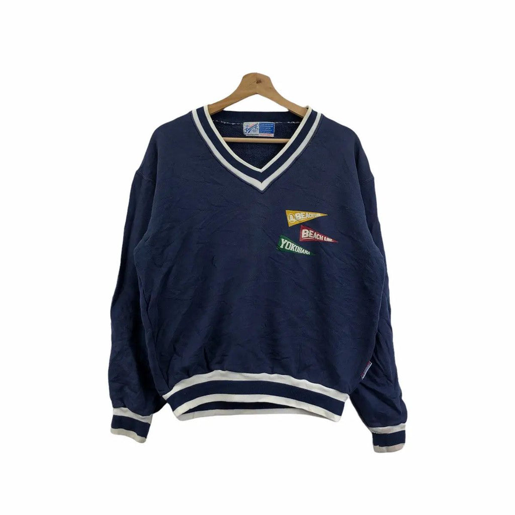 Vintage 90’ FREEWAYS UNION MADE Yokohama Surf Sweatshirt Sweater Pullover Outdoor Sport Surfing Beach