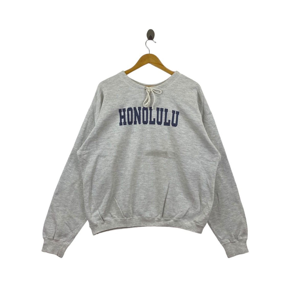 Vintage BASIK INK INC Honolulu Hawaii Surfing Sweatshirt Sweater Pullover Jumper